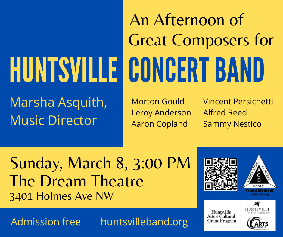 Huntsville Concert Band March 8 2026 poster
